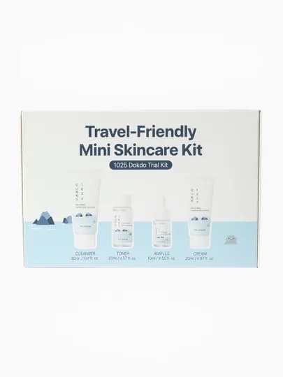 Travel-набор уходовой косметики в дорогу Round Lab Dokdo Line Skin Care Trial Kit — NUNAKOR-NUNAROUNDLAB1004
