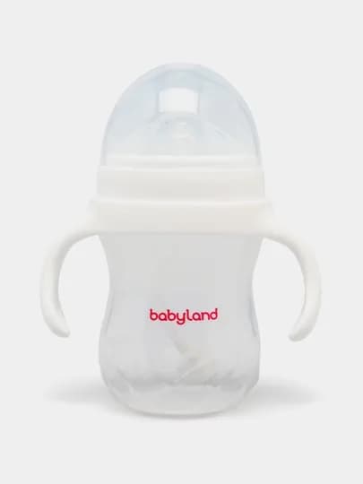 Бутылочка BabyLand, натуральный силикон, для кормления малышей, без BPA, 125, 260 мл — BLANDO-BUTILKA-ПРОЗР-180TRUB