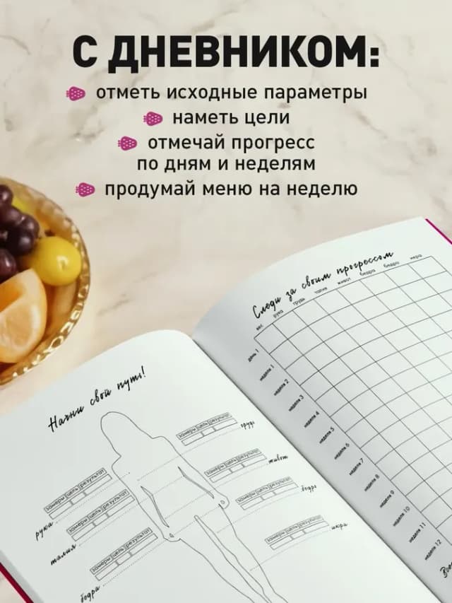 Дневник питания и тренировок. 12 недель на пути к себе