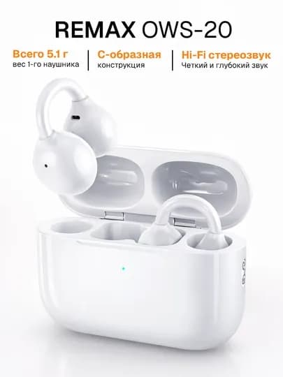 Беспроводные наушники REMAX OWS-20 Bluetooth 6.0 IPX4, до 50 часов работы — REMAX1-REMAXOWS20