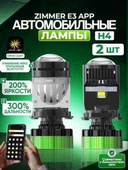 ZIMMER E3 APP Мини линзованные LED лампы для авто , с Bluetooth управлением — AVTO78-ZIMMER-ЗЕЛЕН