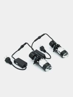 Лампы A7 LED zimmer для автомобильных фар, с полосами, не слепит глаза, H4