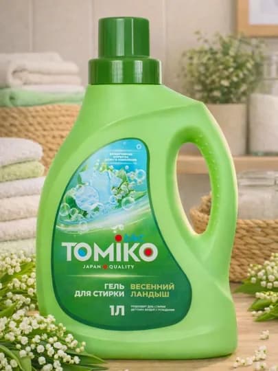 Гель для стирки Tomiko Весенний ландыш, 1 литр