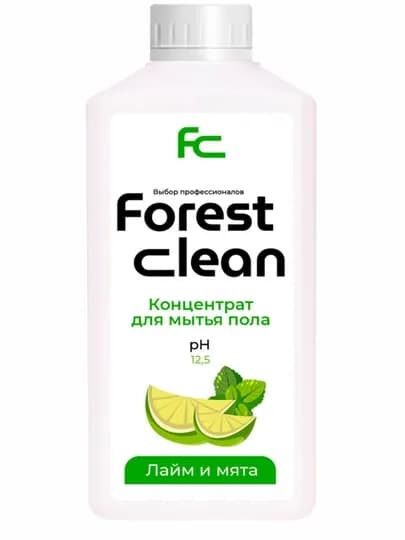 Концентрат для мытья пола "Лайм и мята", нейтральный аромат, Forest Clean
