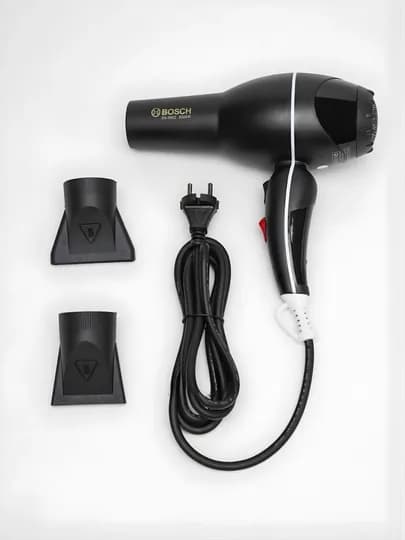 Профессиональный фен Bosch BS-9902, для быстрой сушки и укладки волос, расческа в подарок — TECHNOU-BOSCHFENCONUS-ЧЕРН