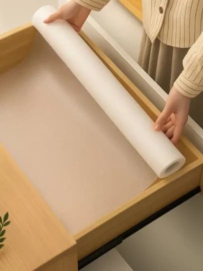 Защитный коврик для кухни, холодильника и шкафов, 45x300 и 45×500 — 7171777-KOVRIK-БЕЛЫЙ-45 300
