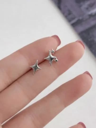 Серьги женские, разные дизайны, маленькие пусеты, бижутерия, подарки для женщин — LUMEST-YULDUZZIRAK-БЕЛЫЙ