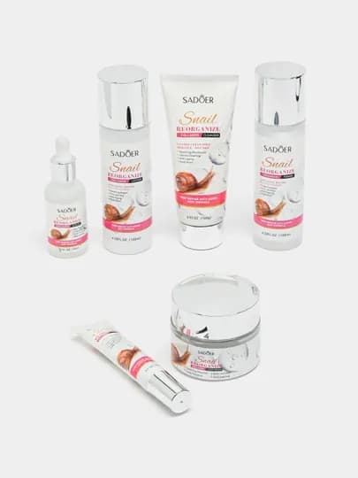 Подарочный набор косметики SADOER COLLAGEN ANTI AGING, уход за лицом и телом, 6 в 1 — KXU-SADOERSNAIL6IN1