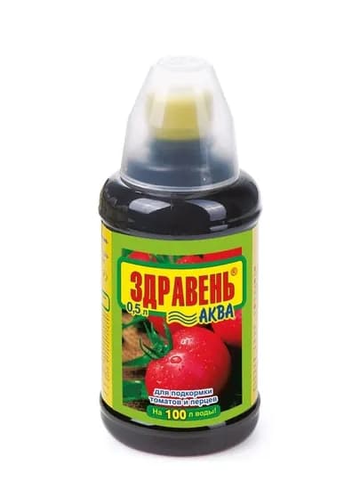 Минеральное удобрение Здравень Аква для подкормки томатов и перцев, с мерным стаканом 0,5л — HPLZR-137-5