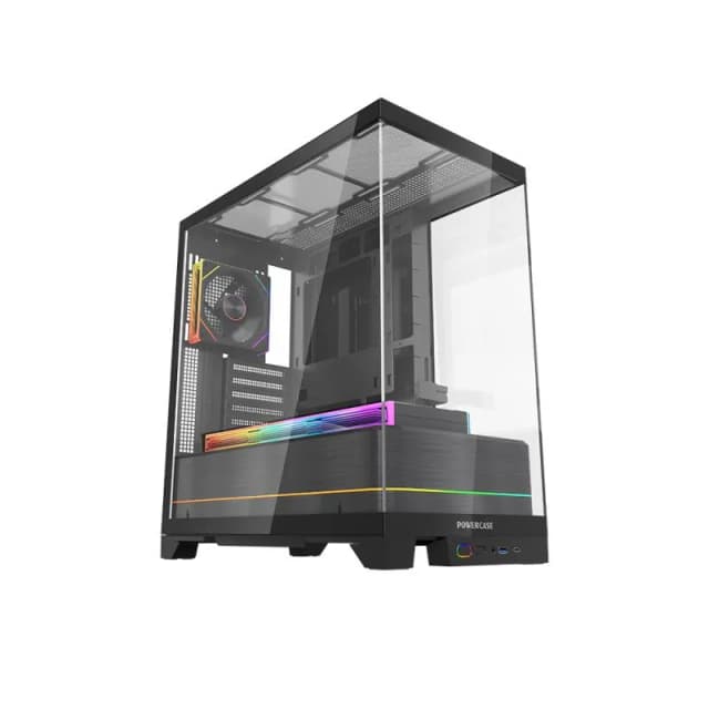 PowerCase Vision ATX WJ33 + Power Supply PG1000 Black