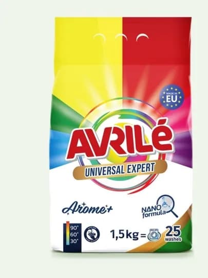 Стиральный порошок Avrile Expert, с нано - формулой, 1.5 кг