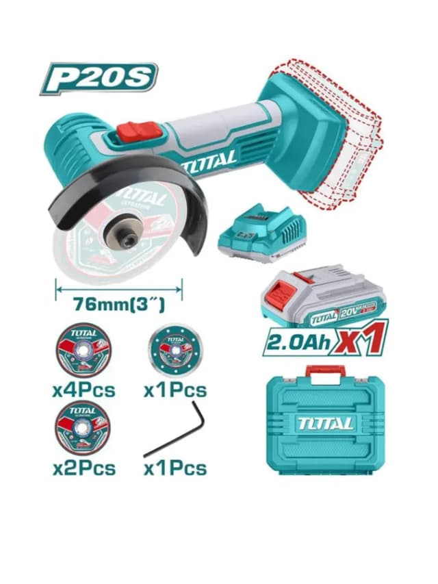 Аккумуляторная мини УШМ Total TAGLI76012