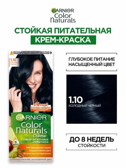 Garnier, стойкая питательная крем-краска для волос Color Naturals — GGGAR-KRASKA-АМЕТИС