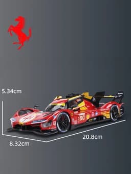Металлическая модель Ferrari 499P Le Mans №50 1:24, двери открываются