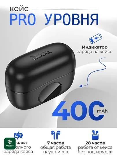 Беспроводные наушники HOCO Bluetooth — SMARTSE-EQ24-МЕНТОЛ