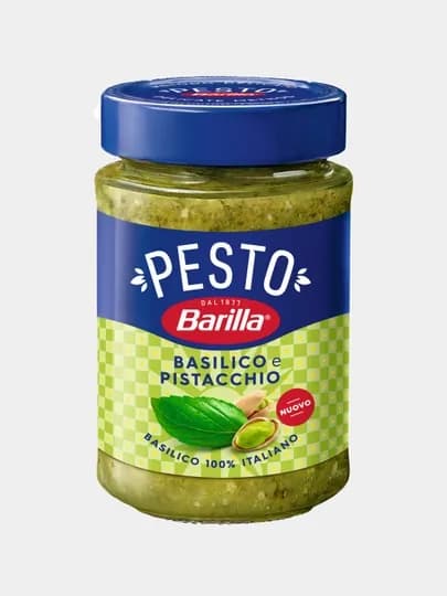 Соус Barilla Pesto Basilico e Pistacchio, с базиликом и фисташками, 190 г