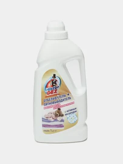 Mister Dez PROFESSIONAL Отбеливатель-пятновыводитель красок с активным кислородом, 1000 мл