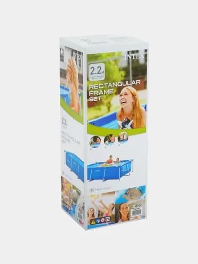 Каркасный бассейн 220 * 150 * 60 см, Intex 28270, прямоугольный