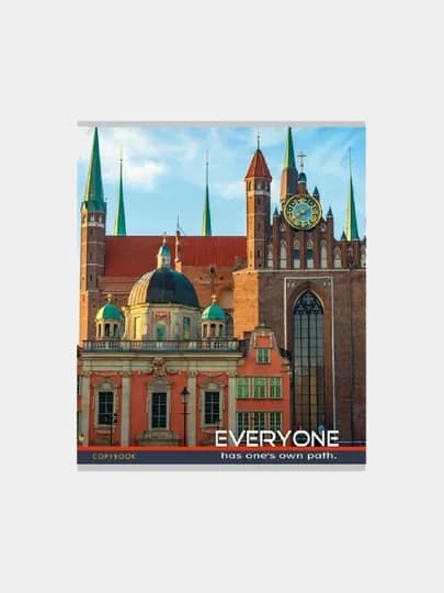 Тетрадь, А5, 96 листов, клетка, Жемчужины архитектуры, 5 шт