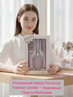 Роскошный Набор Расчесок Fashion Combs – Бережный Уход за Волосами! — MUXRIDD-3TAROG-БЕЛЫЙ