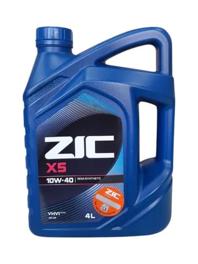 Моторное масло ZIC X5 10W-40 4L — полусинтетическое масло для бензиновых и дизельных авто — UNIAVTO-ZICX510W40