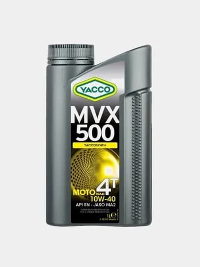 YACCO MVX 500 4T 10W40 масло для 4 тактных мото двигателей на синтетической основе, 1 литр