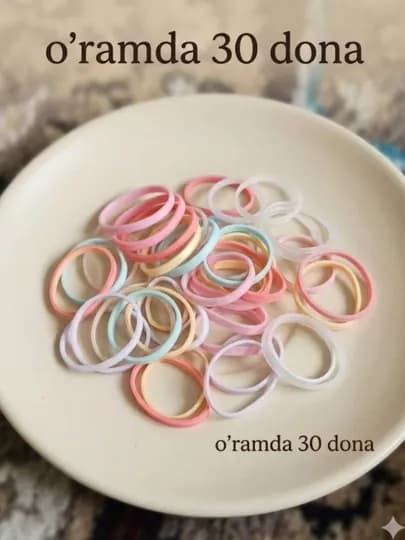 Резинки для волос, резинки для косичек, 30 штук