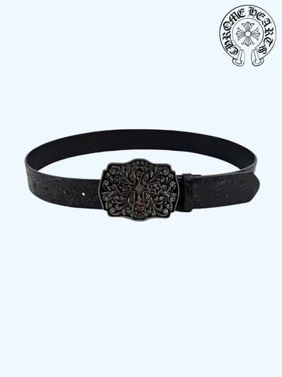Luxury Gothic ремень Y2K резной дизайн металлические детали — 1601-BELTS-ЧЕРНСТЕ