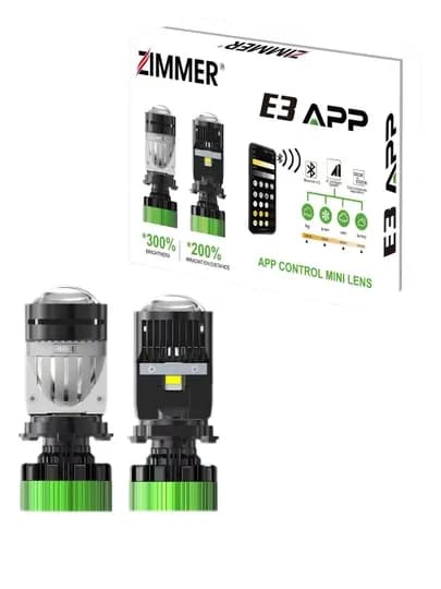 ZIMMER E3 APP Control Mini Lens — cветодиодные Bi‑LED мини линзы для фар