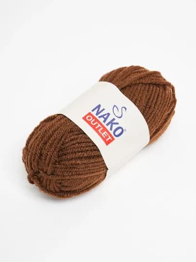 Пряжя Nako Outlet - плотная вязка,100% акрил, 250 м, 50 г (+- 5 г, 10%+-),в упаковке 1 шт — PRYAJA1-NAKOQALIN-ТЕМНКОР