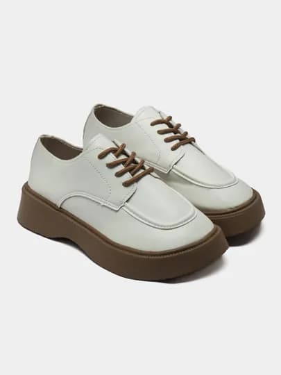 Женские лоферы на высокой платформе — INSHOES-LOFOKSF-БЕЛЫЙ-37
