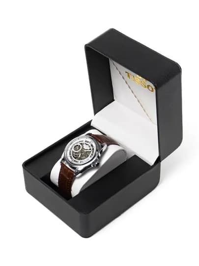 Мужские часы TISSOT 1853 Automatic, дизайн, в подарочной коробке — ALLBUY7-SOAT-КОРИЧН