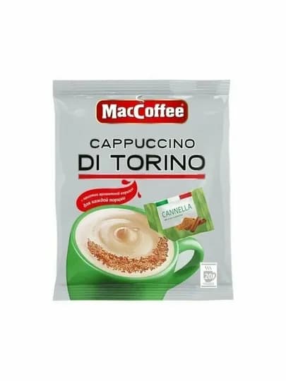 Кофе MacCoffee Cappuccino Di Torino с корицей, 25.5 г, 20 шт