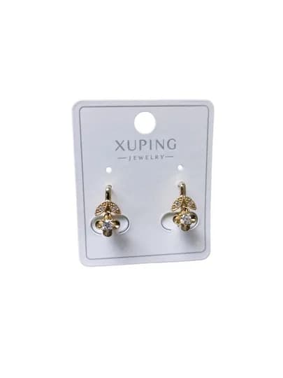 Серьги Xuping позолоченные, женские, стильные, лёгкие, на каждый день