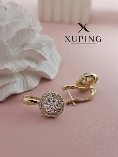 Серьги для девочек и женщин, Xuping — 1001PRT-XUPINGF-ОРАНЖ