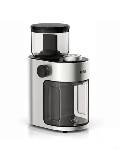Кофемолка жерновая Braun KG7070, 15 степеней помола, 220 гр, автоочистка — BRAUNU-KG7070-СЕРМЕТ