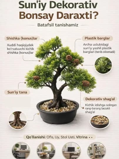 Искусственные деревья для декораций, украшения комнат и офисов — DECORAT-BASAY-Shaftol