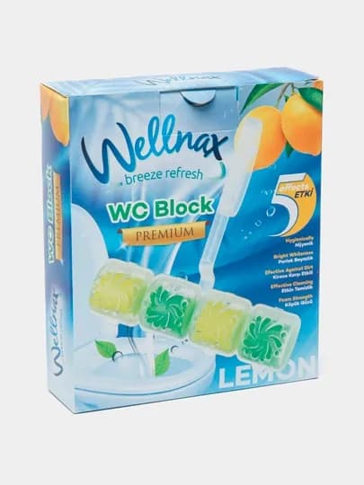 Подвесной туалетный блок Wellnax, Лимон, 1*50 г, X24 — AEROSTA-P196EDC