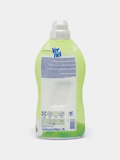 Vernel Fresh Jasmine, кондиционер для белья, концентрированный, приятный аромат, 1,44 литра, 60 стирок.