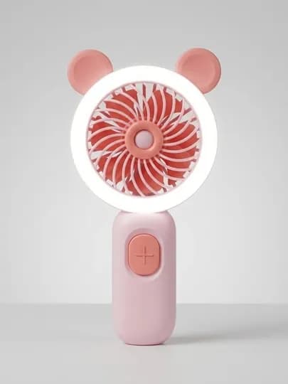 Мини вентилятор ручной с подсветкой LED, портативный настольный USB