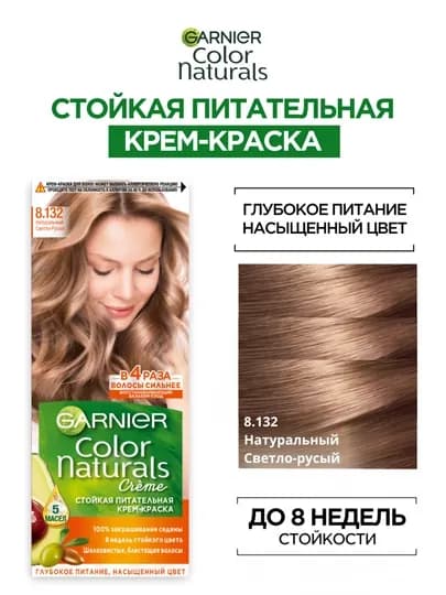 Garnier, стойкая питательная крем-краска для волос Color Naturals — GGGAR-KRASKA-КОРИЧН