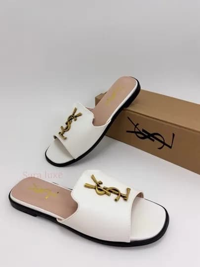 Женские шлепанцы, стиль и комфорт — SARVAR7-YSL-БЕЛЫЙ-36