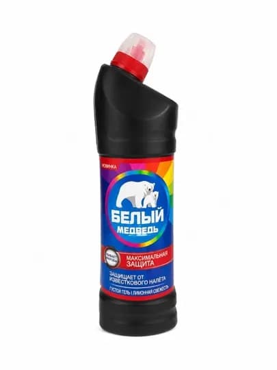 Средство для чистки и дезинфекции туалета BELIY MEDVED "аромат лимона", 1000 мл