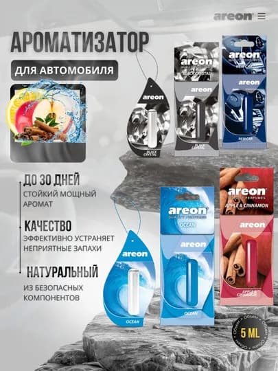 Освежитель для машины Areon Mon Liquid, ароматизатор, диффузор для авто, 5 мл