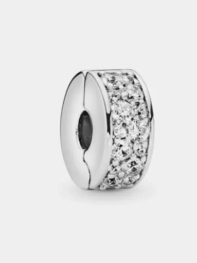 Pandora шарм-клипса "Сверкающее паве", 791817CZ