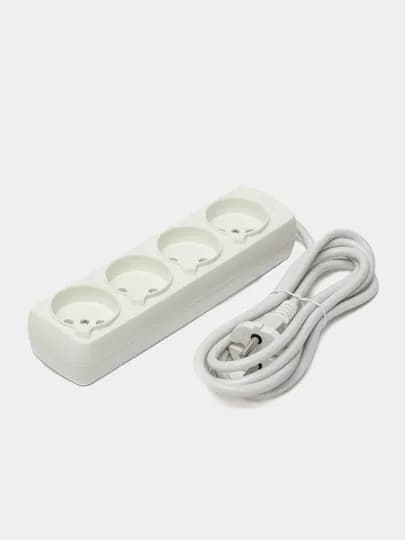 Удленитель электрический, сетевой фильтр, с USB, 6, 3 розеток с включателем — PERHOME-UDLENITELI-БЕЛЫЙ-5m