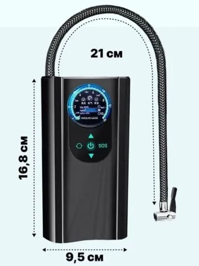 Автомобильный электронасос, компрессор, LED дисплей, универсальный — TEXNOCL-НАСОС-ЧЕРН