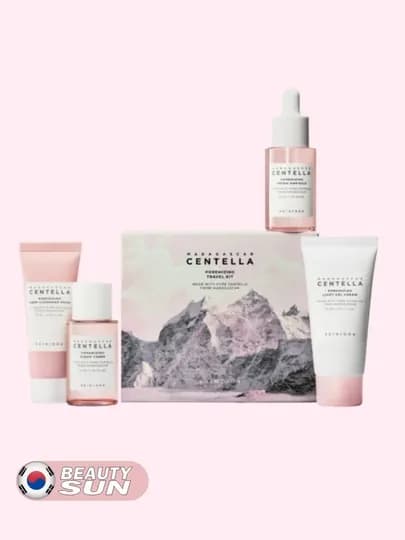 Дорожный миниатюрный набор для ухода за лицом, SKIN1004, Madagascar centella travel — BEYOUNG-SKIN1004TRAVELSET-РОЗОВ