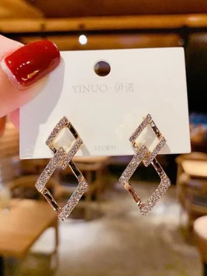 Модные серебряные серьги для женщин и девушек — ZARINA3-ZIRAK-ЛИМОН-YSL