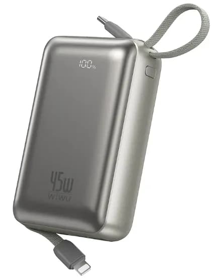 Внешний аккумулятор WiWU AS-182, серебристый